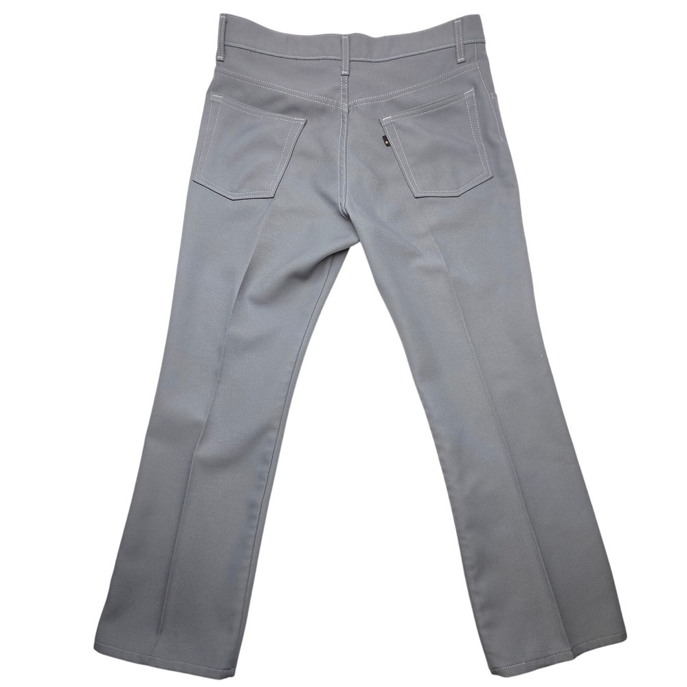 Levis 517 Sta-Prest Bootcut Trousers Mens W36 L30 Grey Polyester 517-0703 - Picture 2 of 11